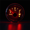 52mm Fuel Level Gauge 0-190Ohm Switchable 240-33Ohm Fuel Oil Level Meter Waterproof Boat Car Gauges with Alarm White. 