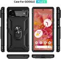 Google Pixel 6 Case, Silicone Shockproof Protective Armor Phone Cover with Ring Kickstand for Google Pixel 6 (Random Colors). 