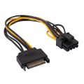 SATA POWER TO 8 PIN Pcie POWER CABLE CONNECTOR 6 pin to SATA 6 to 8 pin. 