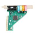 PCI Sound Card 4.1 Channel Computer Desktop Built-in Sound Card Internal Audio Card Stereo Surround CMI8738. 