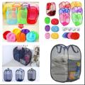 New Laundry Hamper Mesh Fabric for Ventilation Fold able Storage Pop up Clothes Basket.. 