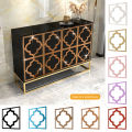 Mirror Tile Sticker Anti-scratch Hollow Pattern Mirror Tile Sticker. 