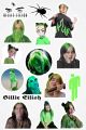 A5 uncut Billi Eilish Stickers, Singer , Bad Guy green American. 