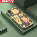 JIUMOO For Honor X7 Case Cartoon Cute Winnie The Pooh Bear Frosted Transparent Back Cover Lens Camera Protect Phone Case Silicone Edge Full Cover Casing Hard Cases. 