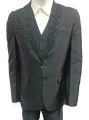 men three piece fancy black pentcoat suit. 