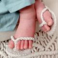 Baby Cotton slipper for newborn photography props,handmade baby shoes. 