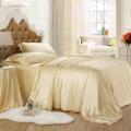 Cream Silk Bedding Set. 