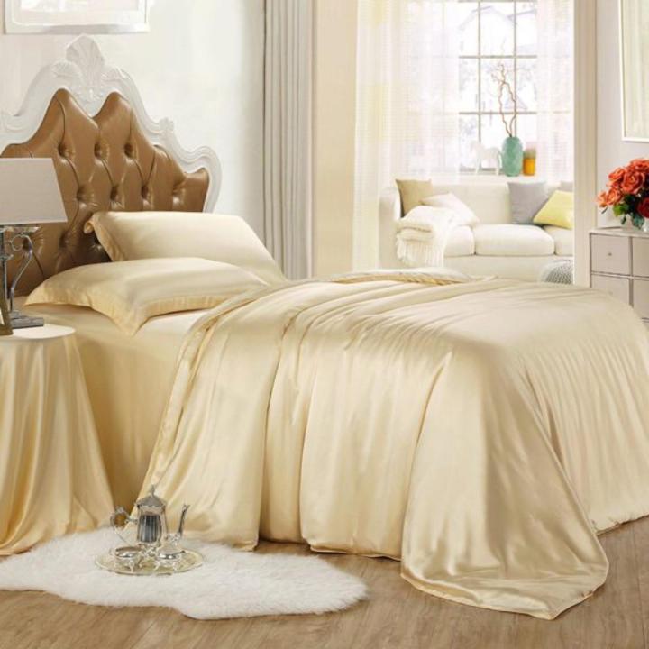 Cream Silk Bedding Set