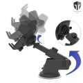 Car Mobile Phone Holder for Dashboard Windshield Desktop - Telescopic One Touch Long Neck Arm Adjustable Quick Stand Technology 360 Degree Rotation Clamp Ultimate Reusable Suction Cup Mount. 