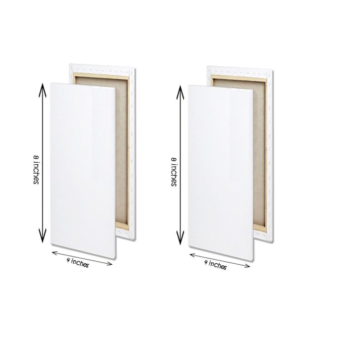 2 Piece Of 4X8 Inches Canvas For Painting - 4 x 8 Canvas Board