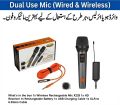 2x Dual 2in1 Universal Wireless Microphone Karaoke Microphone Wireless Mic Dual with Rechargeable Wireless Receiver System Set - UHF Handheld Cordless Microphone for Singing Speech, Wedding, Party Singing, Meeting,Masjid LT-125. 