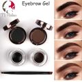 TV Parlour 2-IN-1 Eyebrow Gel liner waterproof long lasting Results,Smudge Proof Natural Eyebrow Makeup for All Skin Types and Tones Brown & Black. 