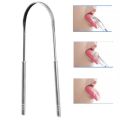 Dexam Tongue Cleaner Tongue  Scraper Stainless Steel Cleaner Bacteria Inhibiting, Non-synthetic Grip Sterilizable Tongue Cleaner For Fresh Breath. 