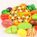 6/10/13/18pcs/20pcs/37pcs/set Housekeeping Toys education toys for baby color random surwish plastic fruit vegetables cut toys. 