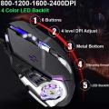 Rainbow LED Wireless Keyboard and Mouse, Rechargeable Gaming Keyboard Mouse and Keyboard Combo with 4800 mAh Battery. 