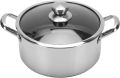 Dual Handles Honeycomb Print Single Sided Laser Coated Nonstick Steel Soup Pot With Lid, Nonstick Pan Honeycomb Protective Layer Skillet Induction Pot. 