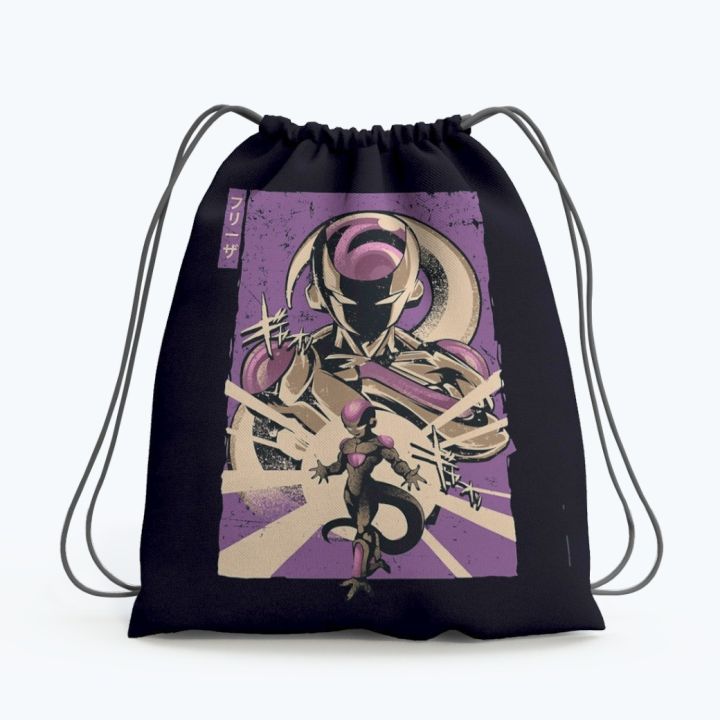 Frieza Retro Drawstring Bag For DBZ Fans Digitally printed at CustomizeGiftsPK