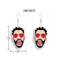Acrylic famous star bad bunny Earrings Big Long Dangle Drop Unique North America Animal Jewelry For Women Girls Kid Gift. 