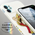Jizetin for Samsung Galaxy S20 FE Case Anime One-Piece Monkey D. Luffy Anime Side Design Phone Case Square Edge Pattern Liquid Silicone Cases Full Cover Camera Shockproof Protective Case. 