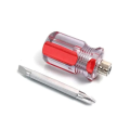 1 Pc Mini Screw Driver 2 In 1 | Short Double Ended Flat Slotted Phillips Head Pemutar| Small Split Repair Tools Kit | Pocket Two In One Screwdriver | Imported 2 Way Interchangeable Compact Stubby Size Screwdriver | Cross Shaped Multifunction Nut Driver. 