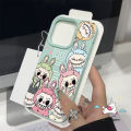 Cartoon Pop Mart Creative Couple Cute Labubu Trendy Case Compatible for IPhone 16 14 13 11 12 15 Pro Max XR 16Plus XS Max X 15 14 16 Plus Luxury Soft Case. 