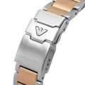 Emporio Armani Diver Two-tone Stainless Steel Brown Dial Quartz Watch for Gents - AR11340. 
