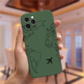 【Solo Yolo】Luxury popular planes world map travel Silicone Case for iPhone 11 12 13 14 Pro Max 13mini 13Promax cute candy matte soft cover. 