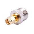2x SMA Male to UHF Female SO239 SO-239 Jumper Plug RF Adapter Connect -259 Gold. 