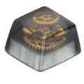 Resin Keycap HandMade CorrosionResistant Universal Mechanical Keyboard Accessories(Black Gear ). 