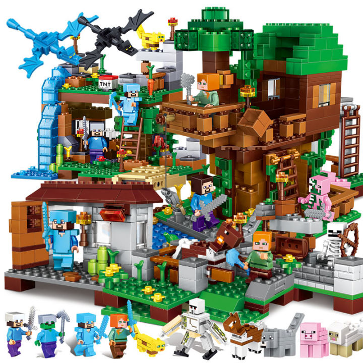 Lego%20minecraft%20Village%20Toy%20Building%20Blocks%20Birthday%20Gifts%20For%20Kids%20-%20Image%204
