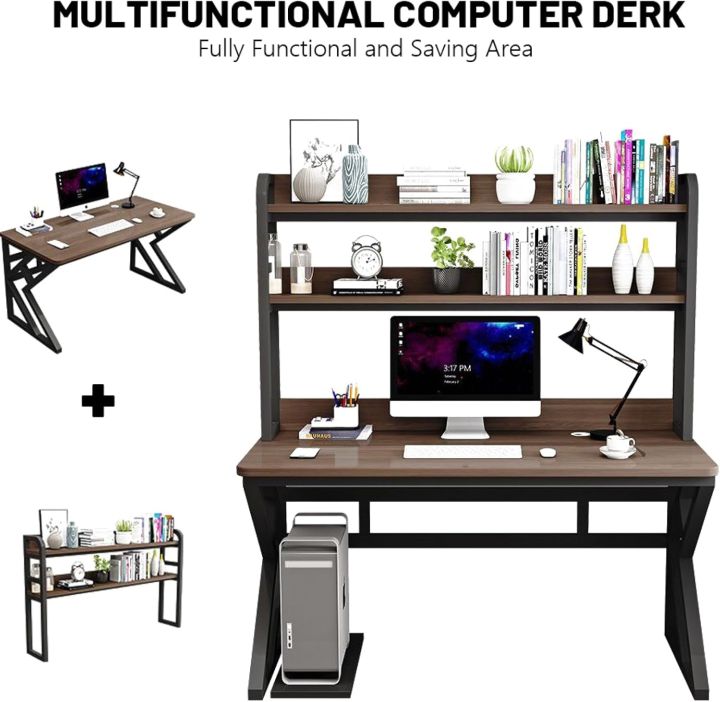 Computer%20Desk%20with%20Bookshelf%20Modern%20Writing%20Study%20Desk/Workstation%20Home%20Office%20Desk%20also%20made%20customize%20-%20Image%204