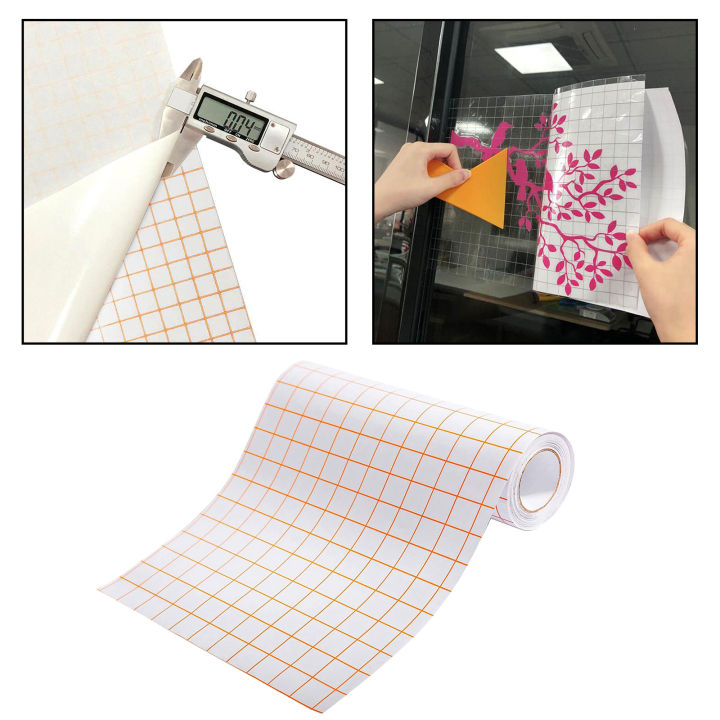 Clear Vinyl Transfer Paper Tape Roll- 12in x 9FT for Silhouette Cameo, Cricut Adhesive Vinyl for Decals,Signs, Windows, Stickers