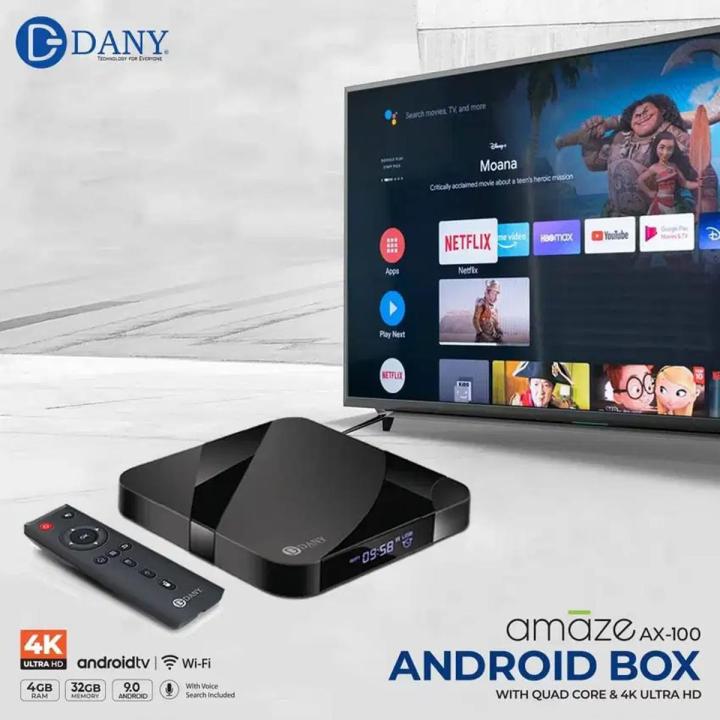 Super Display Amaze Android Box Amaze AX-100 | 4GB RAM & 32GB Storage – 4K Ultra HD