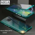【Miga Plaza】 For Huawei Mate 20 Pro Magnetic Case 360 Front+Back double-sided 9H Tempered Glass Case For Huawei Mate 20 Pro Metal Bumper Case. 