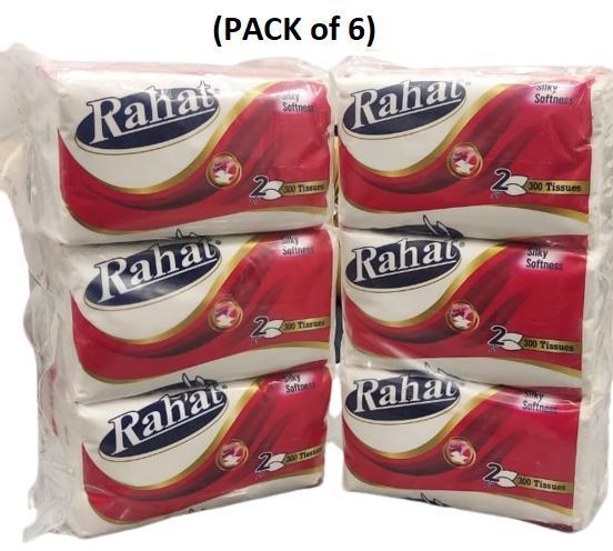 Rahat Tissue Soft Pack (Pack of 6) 150x2ply= 300 Sheets