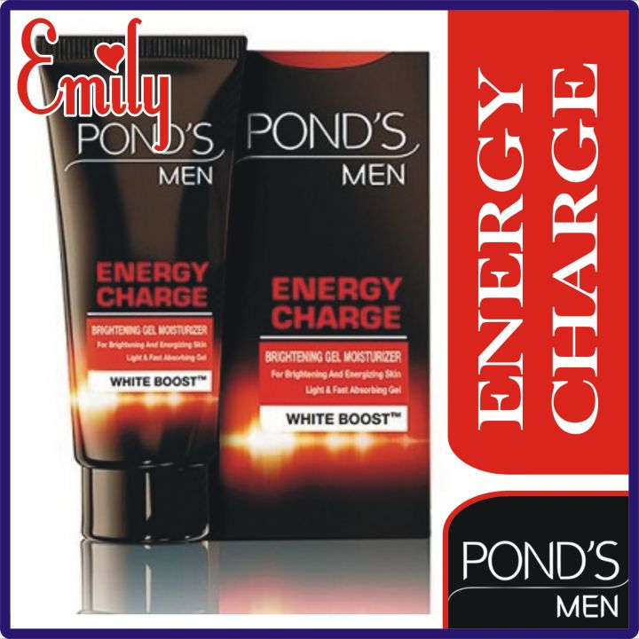 PMen Energy Charge Brightenings Gel Moisturizer, White Boost immediate visible fairness dark sport reduction Moisturizer for men 60 g