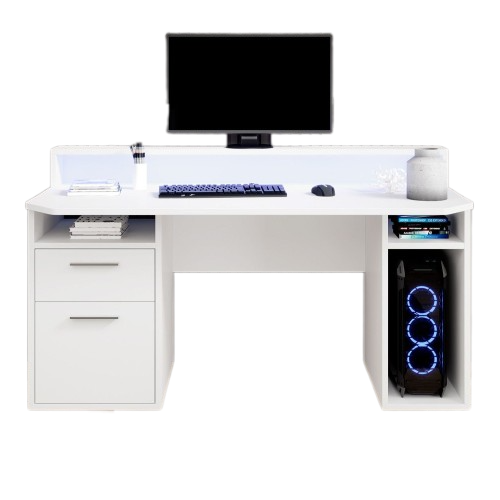 kaneez furniture white computer table / gaming table / study table