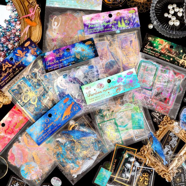 RHS Online 30PCS Human Fantasy Series Bronzing PET Stickers Waterproof ...