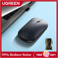 UGREEN Silent Wireless Mouse Adjustable 4000 DPI For MacBook Tablet Computer Laptop PC Mice 3cm Slim Quiet 2.4G Wireless Mouse. 