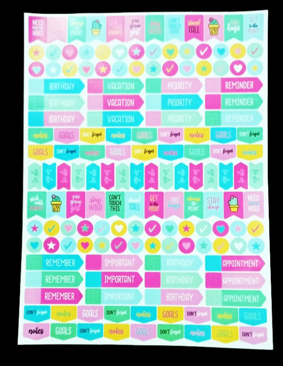 Planer stickers sheet Travel Gym Note Scrapbook sticker Happy Planner Stickers Value