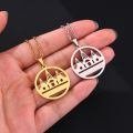 New Yezidi Lalish Pendant Necklace For Women Men Gold Silver Color Stainless Steel Holiest Temple of the Yazidis Jewelry. 