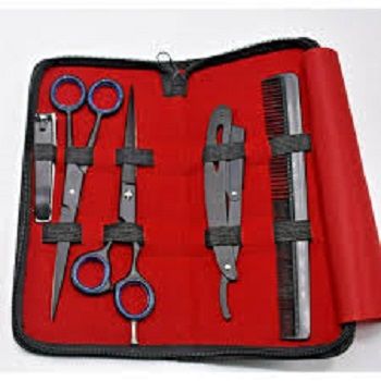 Professional Hair Cutting Kit \Hairdressing Fancy Scissor Set Professional Complete Kit for Barbers\Black Scissors Set For Hair Cutting / Premium Quality Stainless Steel Scissors Set For Hair Cutting