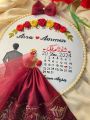 Personalized Calendar Hoop Embroidery | Custom Engagement, Wedding & Nikah Gift | Handmade Keepsake | Engagement Gift | Engagement Gift For Girls & Boys | Wedding Gifts For Bride | Wedding Gifts For Couple. 