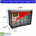 25 Drawer Wall Mounted Plastic Cabinet Box Electronic Components Box Medicine Box Jewelry Box by Electrica. 