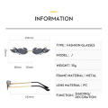 Fire Flame Sunglasses Women Men Brand Designer Trendy Rimless Sun Glasses Novelty PC Frame UV400 Shades Party Cosplay Eyewear. 