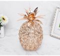 Nordic Room Decor Pineapple Crystal Ornaments Gold Silver Fruit Wrought Iron Desk Adornment Home Decoration Accessories Modern. 