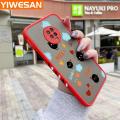 YIWESAN For Infinix Note 7 Infinix X690 Case Cartoon Cute Small Briquette Pattern Thin Shockproof Frosted Transparent Hard Cases Silicone Back Cover. 