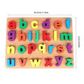 Wooden Alphabet – ABC Letters Sorting Board Blocks Montessori Educational Early Learning Toy Gift for Preschool. 