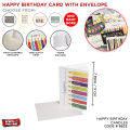 Happy Birthday Greeting Cards With Envelope, Best Wishes Colorful Printed & Glitter Gift Card Collection For Wishing Family Friends Teachers Children Kids Boy & Girls Born Day Celebration Gifts Envelopes Greetcards, Beautiful Birth Day Greetingcard. 