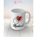 Dr raheel name mug. 